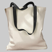Canvas Tote with Contrast-Color Handles