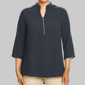 Women's Perfect Fit™  Three-Quarter Sleeve Crepe Tunic