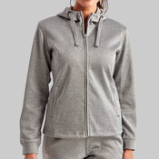 Women's Spun Dyed Full-Zip Hooded Sweatshirt