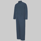 Men's Extended Sizes Button-Front Cotton Coveral