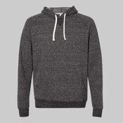 Unisex Snow Heather French Terry Raglan Hooded Sweatshirt