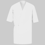 Men's Collarless Poplin Butcher Wrap