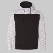 Men's Mélange Fleece Colorblocked Hooded Sweatshirt