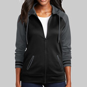 Ladies Sport Wick ® Varsity Fleece Full Zip Hooded Jacket