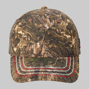 Americana Contrast Stitch Camouflage Cap