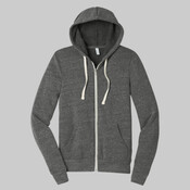 Unisex Triblend Sponge Fleece Full Zip Hoodie