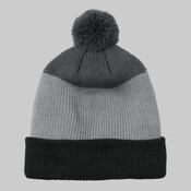Cozy Striped Pom Beanie