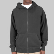 Unisex Max Heavy Fleece Garment-Dyed Double-Zip Hooded Sweatshirt