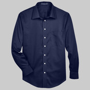 Men's Crown Collection® Solid Stretch Twill Woven Dress Shirt