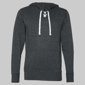 Unisex Jersey Sport Lace Hooded Pullover