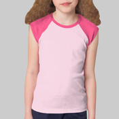 4277 Youth Baby Rib Cap Sleeve Raglan
