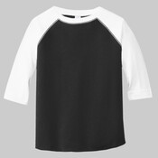 Toddler Baseball Fine Jersey Three-Quarter Sleeve Tee