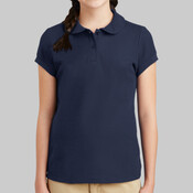 Girls Silk Touch Peter Pan Collar Polo