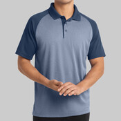 PosiCharge ® RacerMesh ® Raglan Heather Block Polo