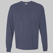 Unisex Garment-Dyed Long Sleeve T-Shirt With a Pocket