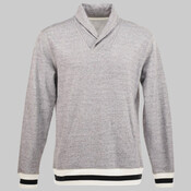 Men's Peppered Fleece Shawl Collar Sweatshirt