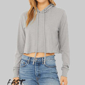 Women’s Triblend Crop Long Sleeve Hoodie Tee