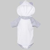 Infant Fine Jersey Raglan Bodysuit with Hood & Ears