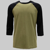 Unisex CVC Three-Quarter Sleeve Raglan Tee