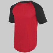 Youth Wicking Short Sleeve Baseball Jersey