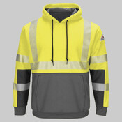 Men's Tall Hi-Visibility Color-Blocked Hooded Sweatshirt