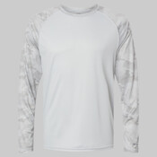 Unisex Cayman Performance Camo Colorblocked Long Sleeve T-Shirt