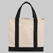 Cotton Canvas Two Tone Tote