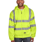 Berne Hi-Vis Class 3 Lined Hooded Sweatshirt
