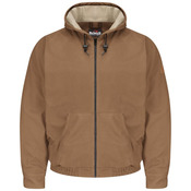 Men's Tall Brown Duck Hooded Jacket - EXCEL FR® ComforTouch