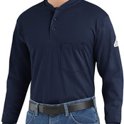 Men's Tall Long Sleeve Tagless Henley Shirt