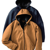 Men's Blended Duck Zip-Front Hooded Jacket